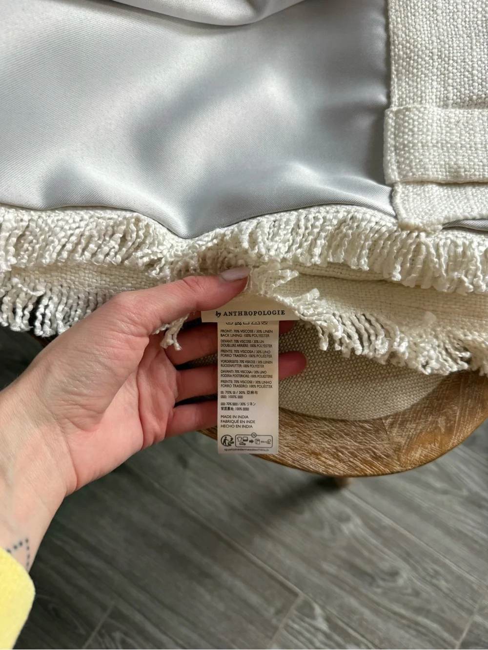 Anthropologie Luxe Linen Blend Woven Blackout Curtain